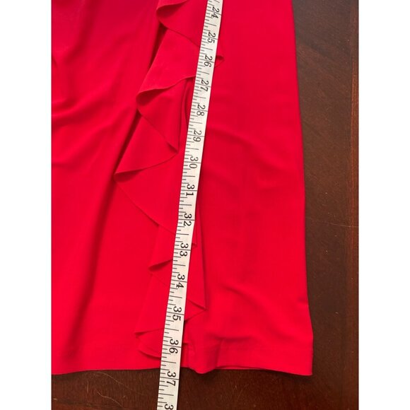 Dress Barn NWT Short Sleeve Faux Wrap Sexy Fitted Cocktail Dress in Red Size 4 - Picture 8 of 11